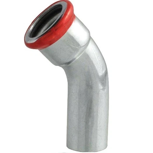 Bogen-45-i-a C-Stahl Pressfitting M Kontur 28 mm, Bogen 45 i/a
