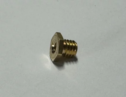 Reduzierennippel M5a-M3i, (Messing blank)